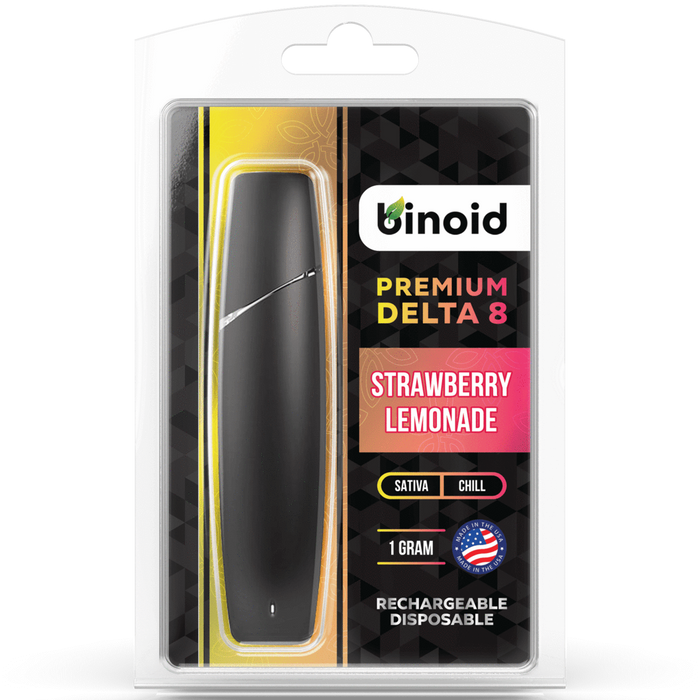 Binoid - Delta 8 Disposable - Rechargeable Vape Device - Strawberry Le CBDdatabase.com Binoid - Delta 8 Disposable - Rechargeable Vape Device - Strawberry Le CBDdatabase.com