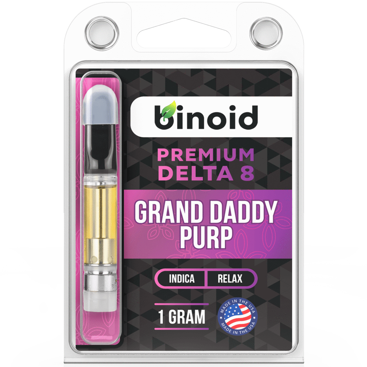 Binoid - Delta 8 Vape - Vape Cartridge - Grand Daddy Purp CBDdatabase.com Binoid - Delta 8 Vape - Vape Cartridge - Grand Daddy Purp CBDdatabase.com
