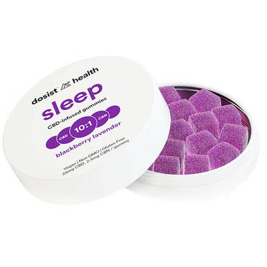 Dosist - CBD Edible - Sleep CBD:CBN Blackberry Lavender Gummies - 25mg - 30 Count Tin