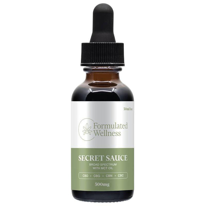 Formulated Wellness - CBD Tincture - Broad Spectrum Secret Sauce - 500mg-2000mg