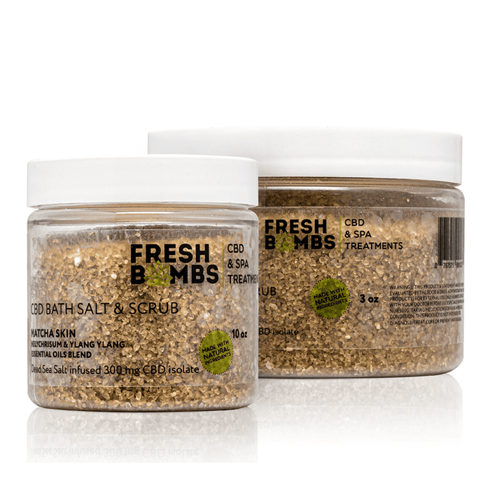 Fresh Bombs - CBD Bath - Matcha Skin Scrub - 90mg-300mg