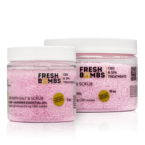 Fresh Bombs - CBD Bath - Lavender Sleep Salt Scrub - 60mg-200mg