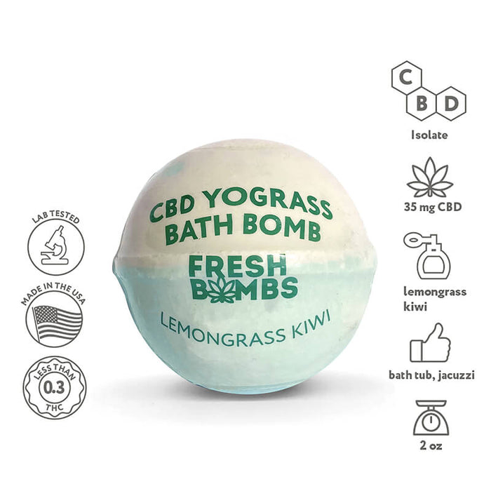 Fresh Bombs - CBD Bath - YoGrass Bath Bomb - 35mg