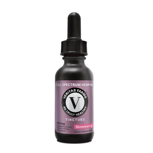 Veritas Farms - CBD Tincture - Full Spectrum Strawberry - 250mg-2000mg