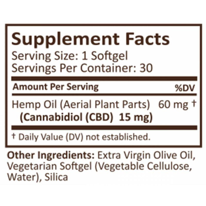 PlusCBD Oil - CBD Softgels - Gold Blend Full Spectrum - 15mg