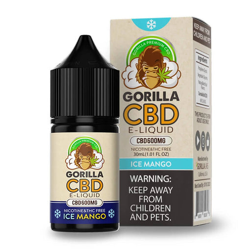 Gorilla CBD - CBD Vape Juice - Ice Mango - 600mg-1200mg