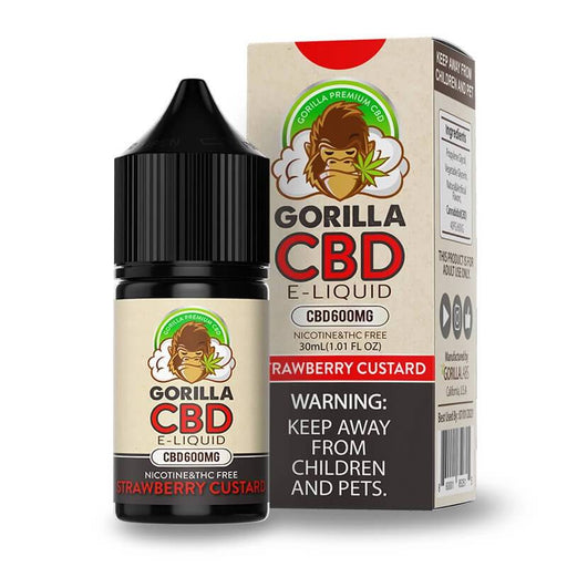 Gorilla CBD - CBD Vape Juice - Strawberry Custard - 600mg-1200mg