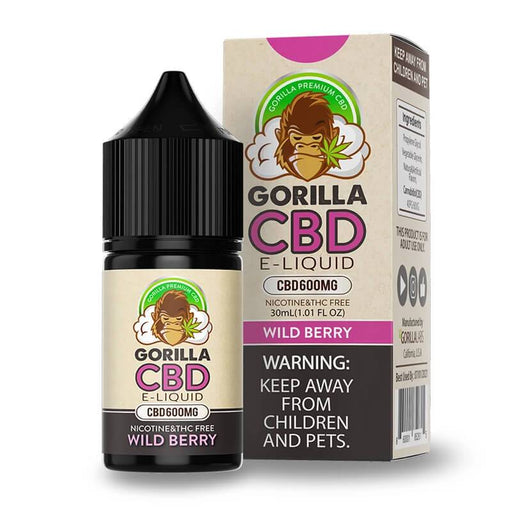 Gorilla CBD - CBD Vape Juice - Wild Berry - 600mg-1200mg