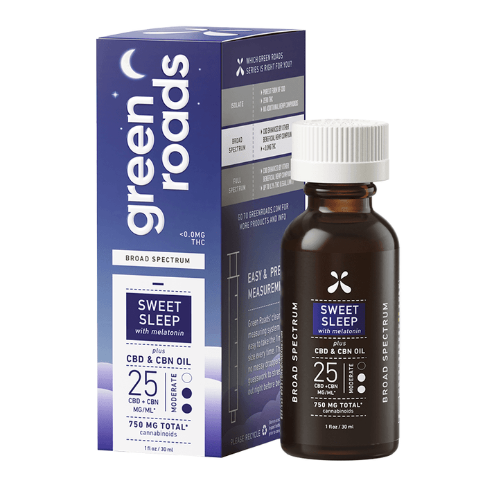 Green Roads - CBD Tincture - Sweet Sleep with Melatonin + CBN Oil - 750mg