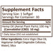 PlusCBD Oil - CBD Softgels - Green Blend Full Spectrum - 10mg - 30 Count Supplement Facts