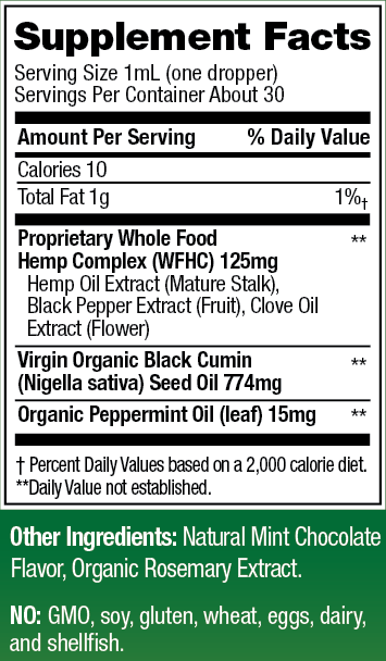 Hemp Fusion - CBD Tincture - CBD Oil - 300mg - Supplement Facts