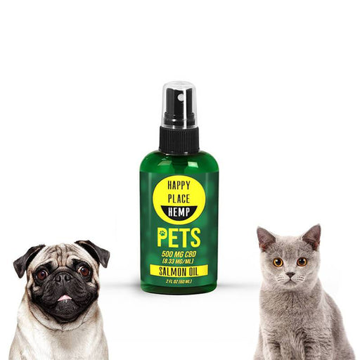 Happy Place Hemp - CBD Pet Tincture Spray - Salmon Oil - 500mg