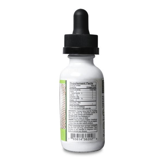 Core CBD - CBD Tincture Oil - Lemon Lime - 250mg-1500mg - Back