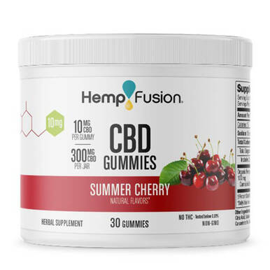 HempFusion - CBD Edible - Summer Cherry Gummies - 10mg - 30 Count