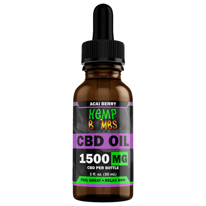 Hemp Bombs - CBD Tincture - Broad Spectrum Acai Berry Oil - 300mg-5000mg