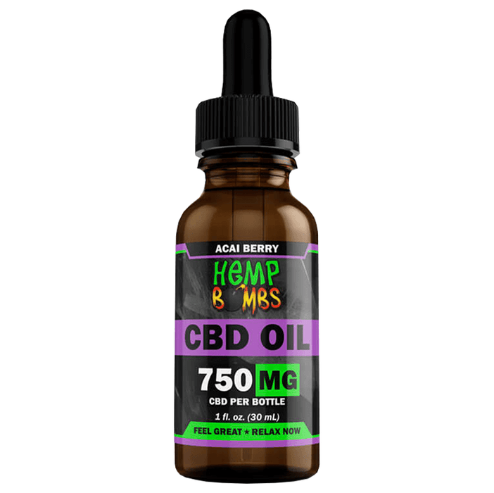 Hemp Bombs - CBD Tincture - Broad Spectrum Acai Berry Oil - 300mg-5000mg
