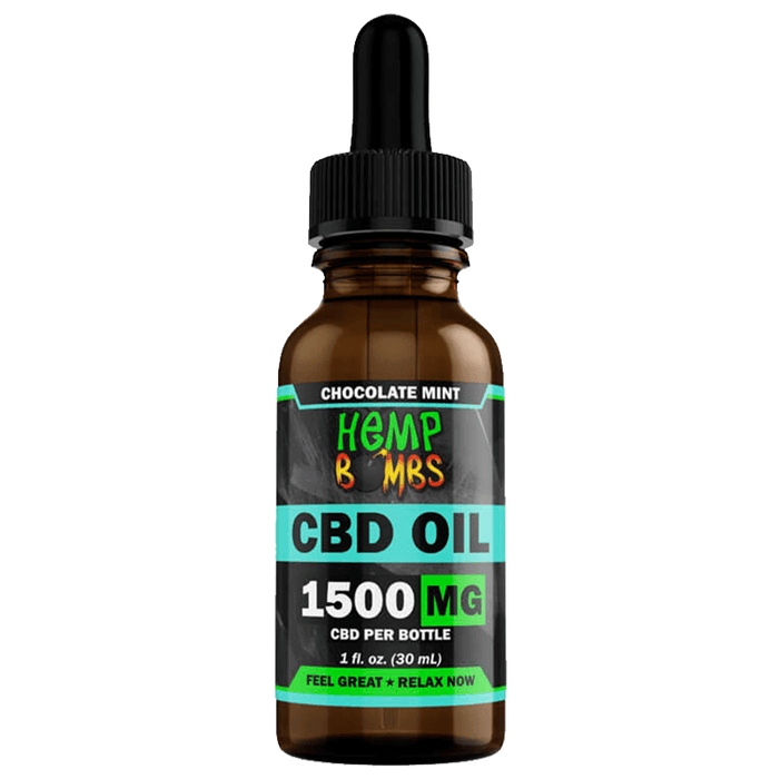 Hemp Bombs - CBD Tincture - Broad Spectrum Chocolate Mint Oil - 300mg-5000mg