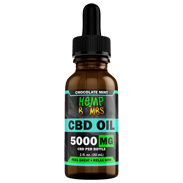 Hemp Bombs - CBD Tincture - Broad Spectrum Chocolate Mint Oil - 300mg-5000mg