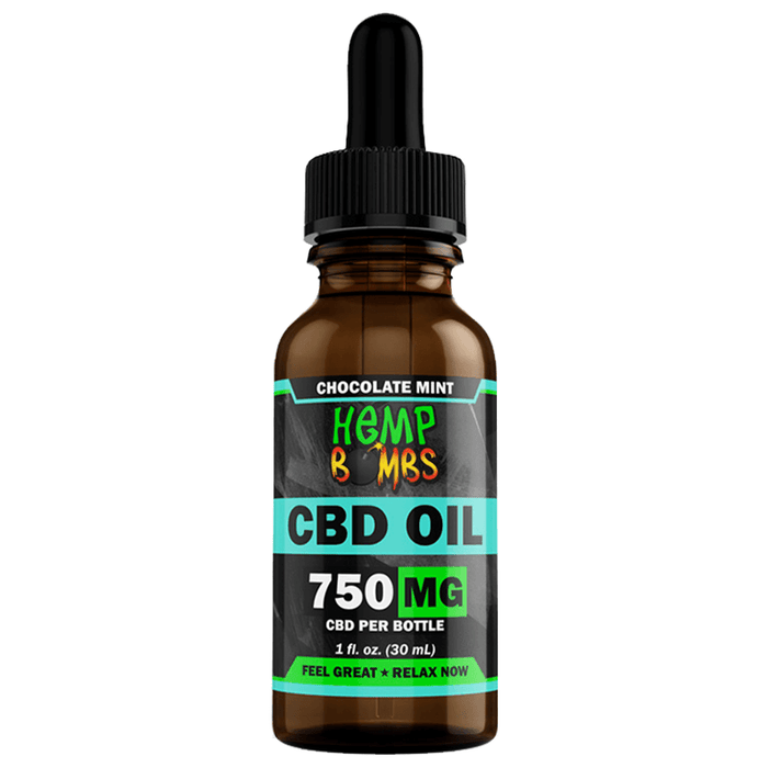 Hemp Bombs - CBD Tincture - Broad Spectrum Chocolate Mint Oil - 300mg-5000mg