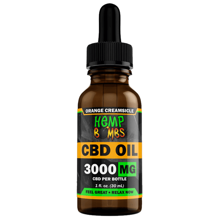 Hemp Bombs - CBD Tincture - Broad Spectrum Orange Creamsicle Oil - 300mg-5000mg