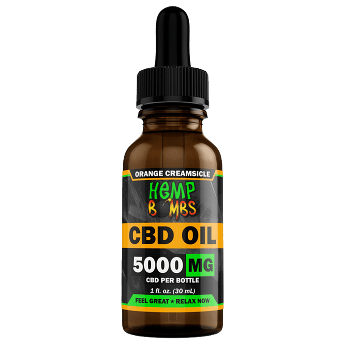 Hemp Bombs - CBD Tincture - Broad Spectrum Orange Creamsicle Oil - 300mg-5000mg