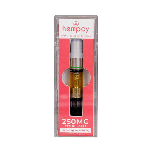 Hempcy - CBD Vape Cartridge - Uplifting Strawberry - 250mg-500mg