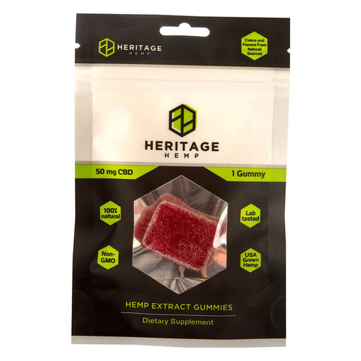 Heritage Hemp - CBD Edible - Gummie Single Pack - 50mg