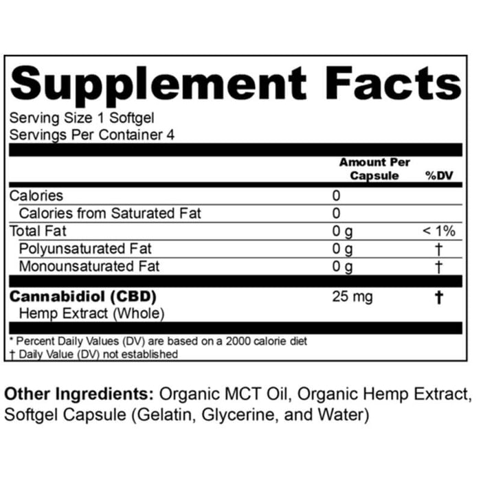 Heritage Hemp - CBD Soft Gels - 4 Count - 25mg