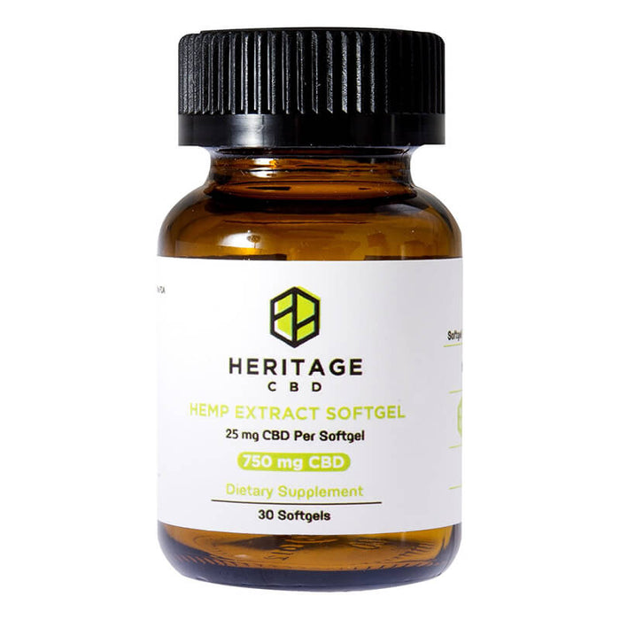 Heritage Hemp - CBD Soft Gels - 30 Count - 10mg-25mg