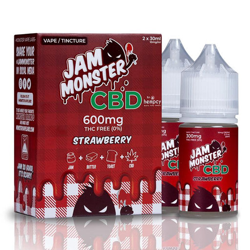 Jam Monster CBD - CBD Vape - Strawberry - 600mg-2400mg