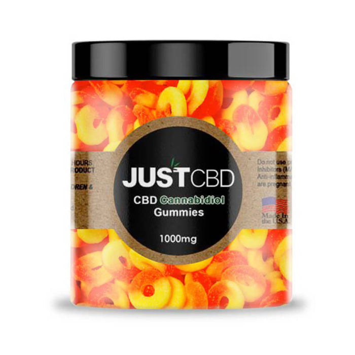 JustCBD - CBD Edible - Peach Rings Gummies - 10mg