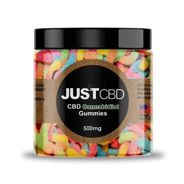 JustCBD - CBD Edible - Sour Worms Gummies - 10mg