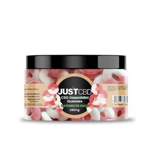 JustCBD - CBD Edible - Watermelon Rings Gummies - 10mg