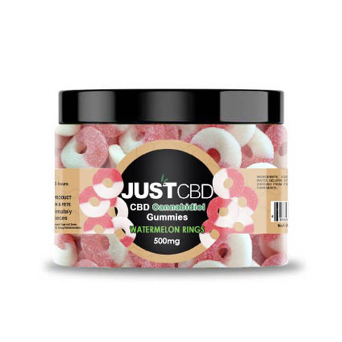 JustCBD - CBD Edible - Watermelon Rings Gummies - 10mg