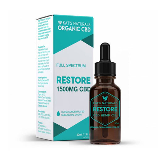 Kat's Naturals - CBD Tincture - Restore - 250mg-1500mg