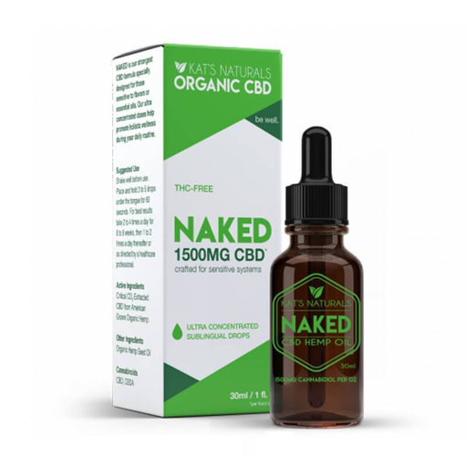 Kat's Naturals - CBD Tincture - Naked - 250mg-1500mg