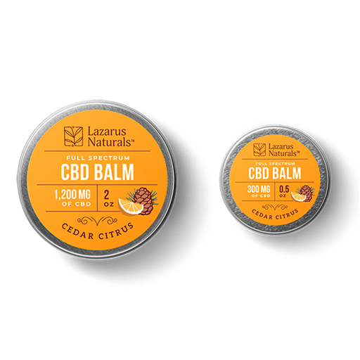 Lazarus Naturals - CBD Topical - Cedar Citrus Full Spectrum Balm - 300mg-1200mg