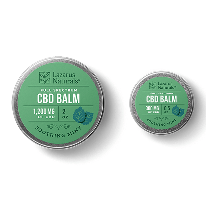 Lazarus Naturals - CBD Topical - Soothing Mint Full Spectrum Balm - 300mg-1200mg