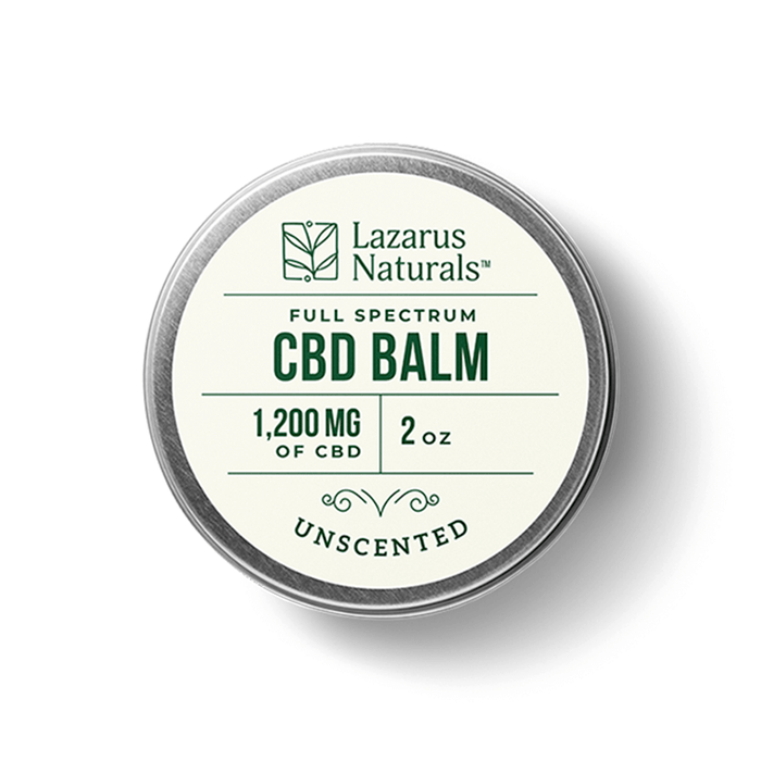 Lazarus Naturals - CBD Topical - Unscented Full Spectrum Balm - 1200mg