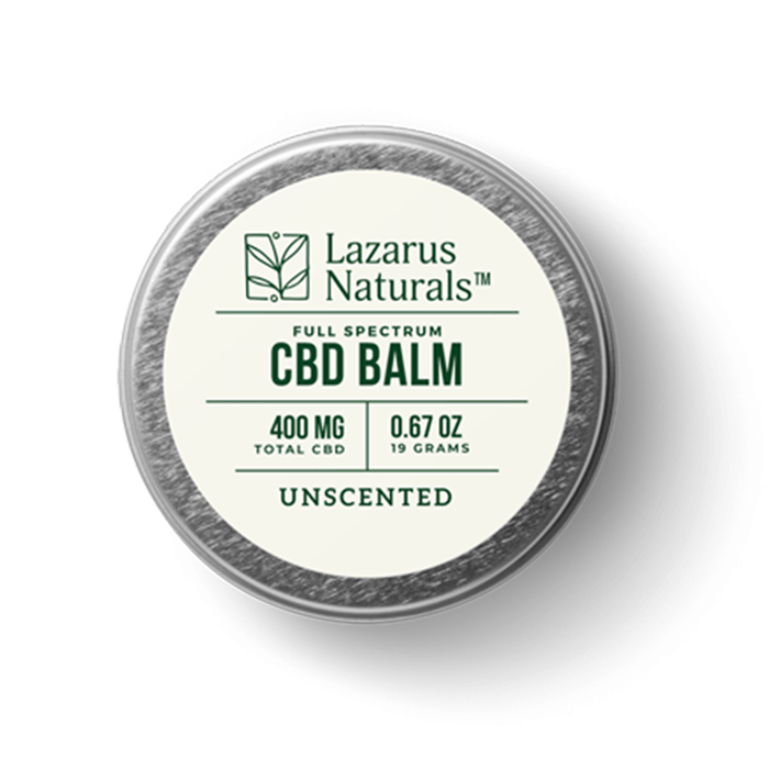Lazarus Naturals - CBD Topical - Unscented Full Spectrum Balm - 400mg