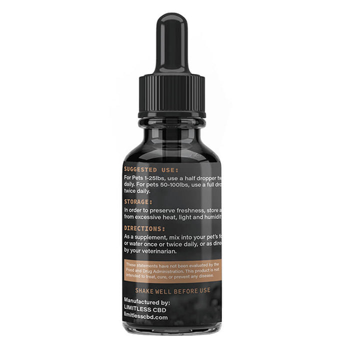 Limitless CBD - CBD Pet Tincture - Beef Flavored - 250mg
