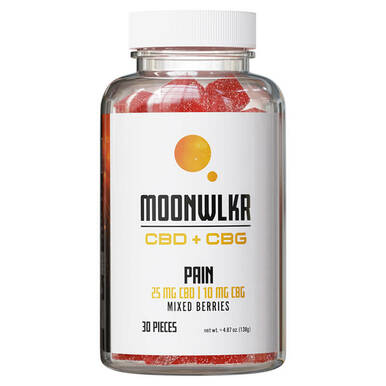 MoonWlkr - CBD Edible - Pain Gummies + CBG - 25mg