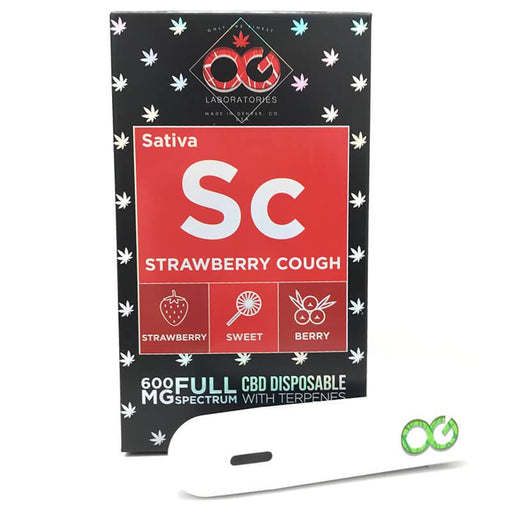 OG Labs - CBD Vape - Full Spectrum Strawberry Cough Disposable Pen - 600mg