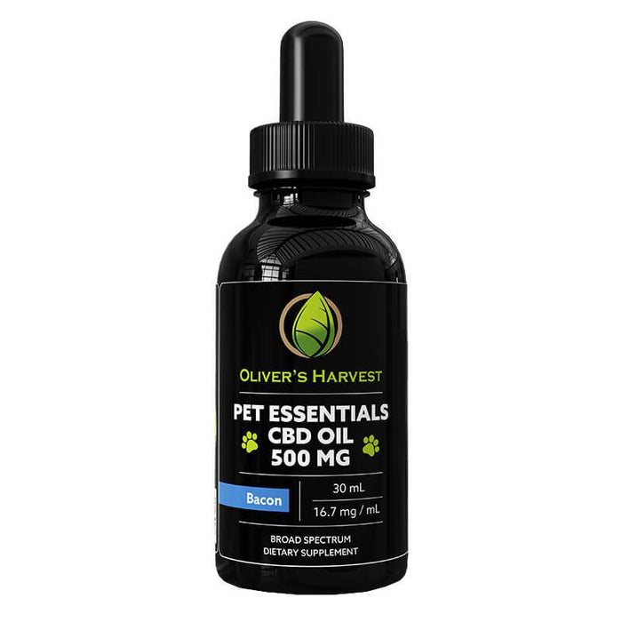 Oliver's Harvest CBD - CBD Pet Tincture - Bacon Flavored Oil - 250mg-500mg