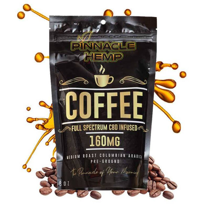 Pinnacle Hemp - CBD Coffee - Full Spectrum Ground Coffee - 160mg