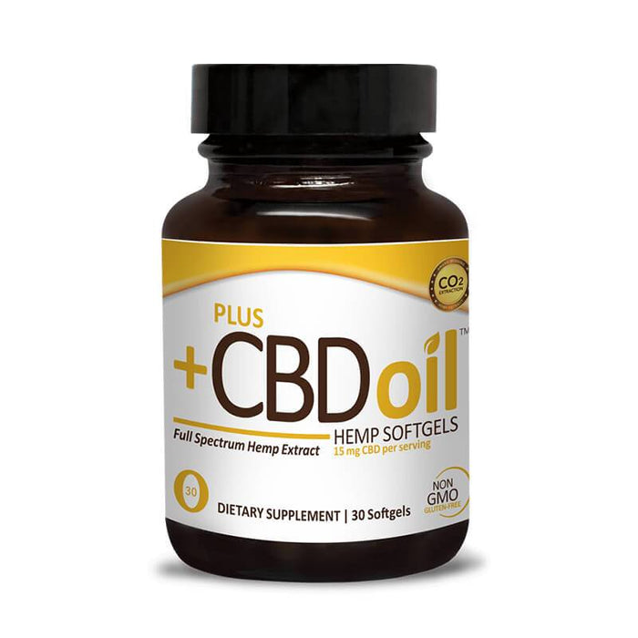 PlusCBD Oil - CBD Softgels - Gold Blend Full Spectrum - 15mg