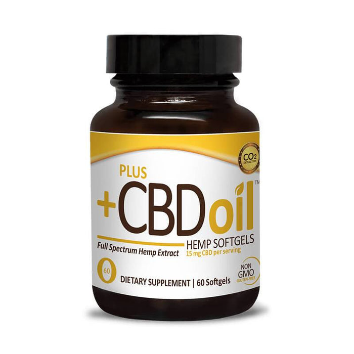 PlusCBD Oil - CBD Softgels - Gold Blend Full Spectrum - 15mg