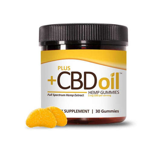 PlusCBD Oil - CBD Edible - Citrus Peach Gummies - 5mg