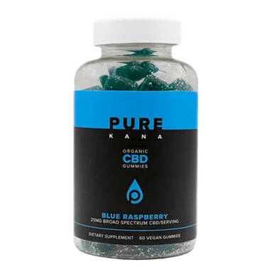PureKana - CBD Edible - Blue Raspberry Vegan Gummies - 25mg