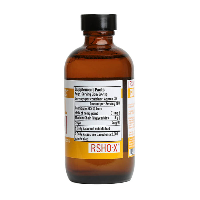 RSHO - CBD Tincture - RSHO-X Gold Liquid Hemp Oil - 4oz - 1000mg